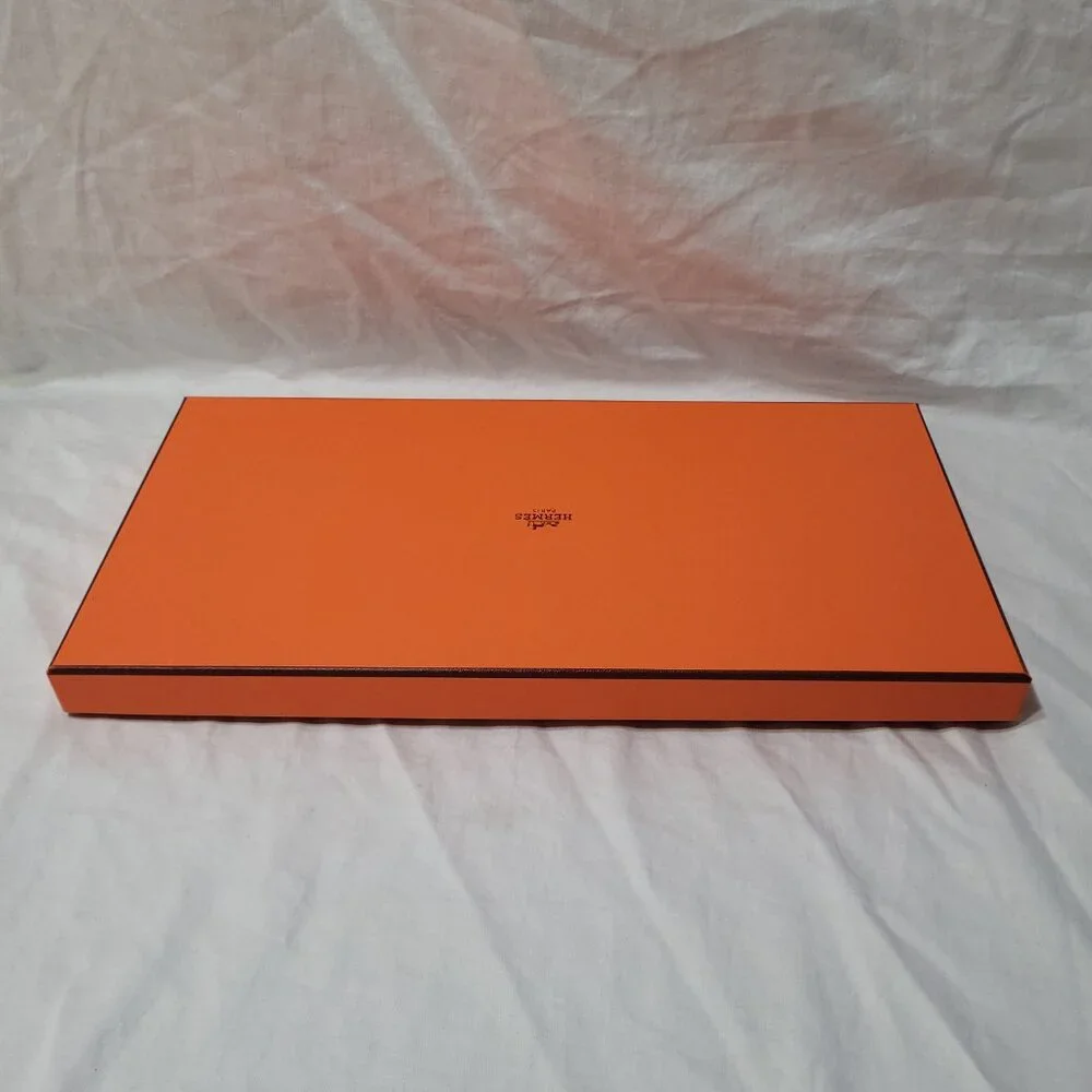 Hermes Gift Box Empty Logo Decorative Storage Organizer 14.25 x 7 x 1 in